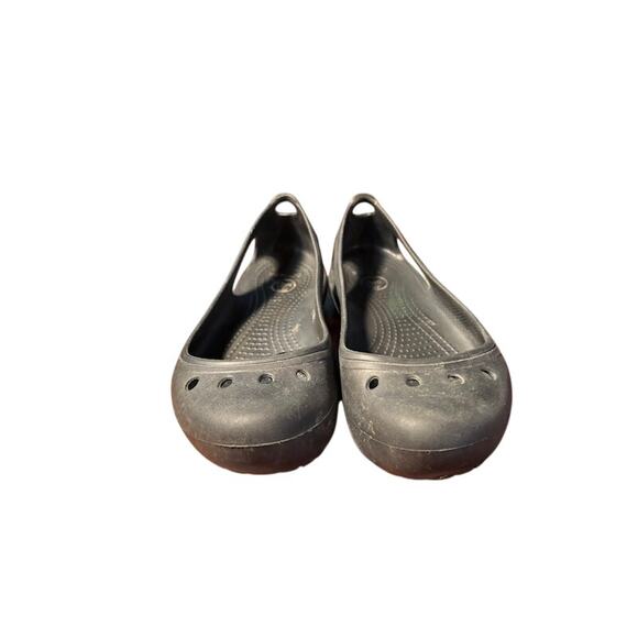 Crocs Kadee Ballet Flats black closed toe slip on lightweight shoes sz women's 6 - Picture 3 of 5